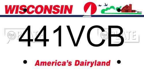 441VCB Wisconsin License Plate