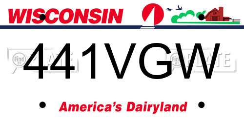 441VGW Wisconsin License Plate