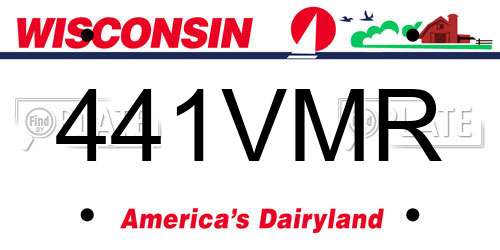 441VMR Wisconsin License Plate