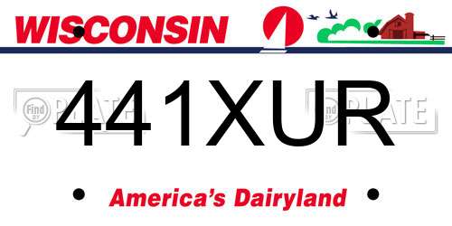 441XUR Wisconsin License Plate