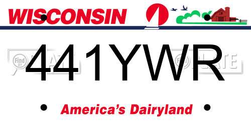 441YWR Wisconsin License Plate
