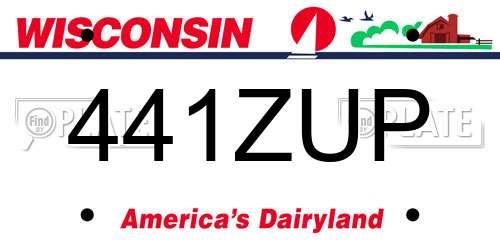 441ZUP Wisconsin License Plate