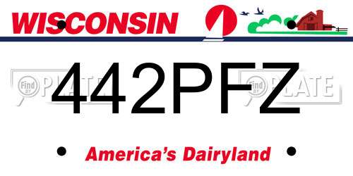 442PFZ Wisconsin License Plate