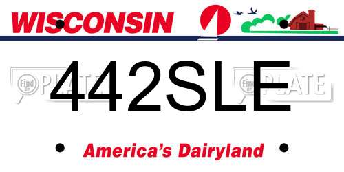 442SLE Wisconsin License Plate