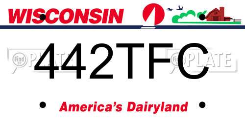 442TFC Wisconsin License Plate