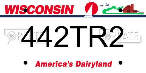 442TR2 Wisconsin License Plate