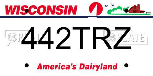 442TRZ Wisconsin License Plate