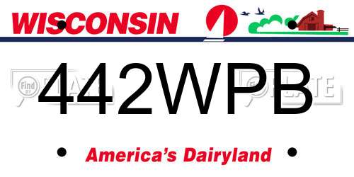 442WPB Wisconsin License Plate