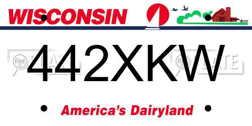442XKW Wisconsin License Plate