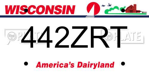 442ZRT Wisconsin License Plate
