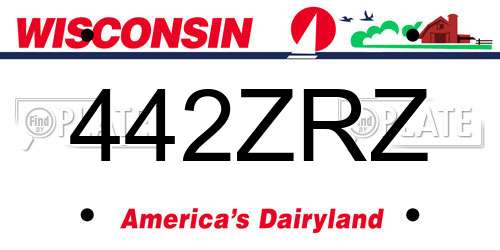 442ZRZ Wisconsin License Plate
