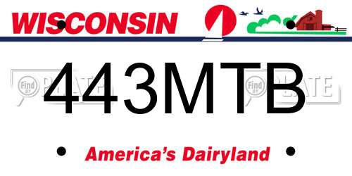 443MTB Wisconsin License Plate
