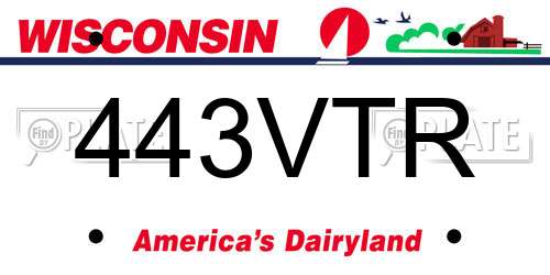443VTR Wisconsin License Plate