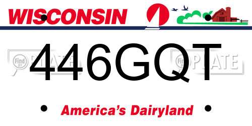 446GQT Wisconsin License Plate
