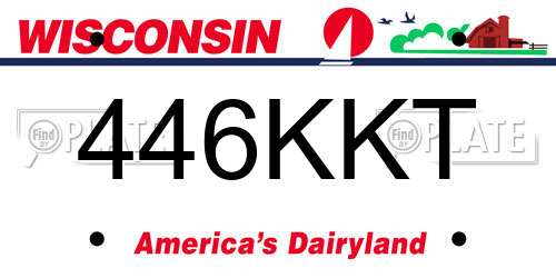 446KKT Wisconsin License Plate