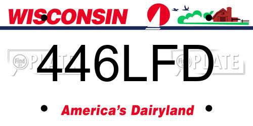 446LFD Wisconsin License Plate