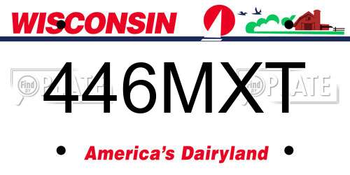 446MXT Wisconsin License Plate