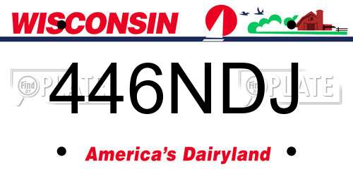 446NDJ Wisconsin License Plate
