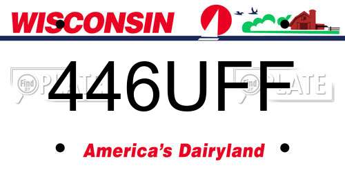 446UFF Wisconsin License Plate