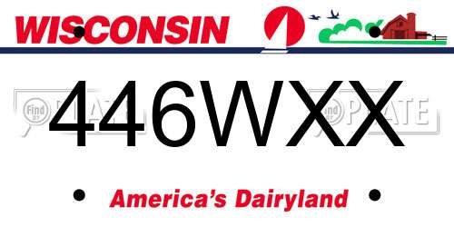 446WXX Wisconsin License Plate