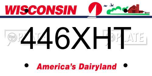 446XHT Wisconsin License Plate