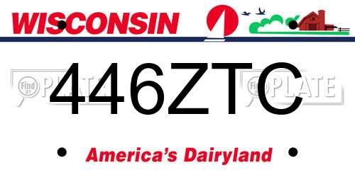 446ZTC Wisconsin License Plate