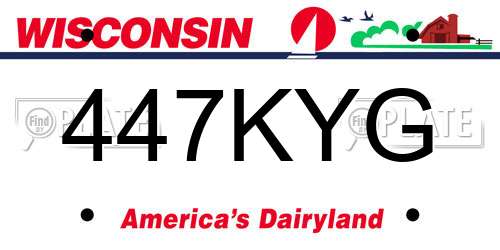 447KYG Wisconsin License Plate