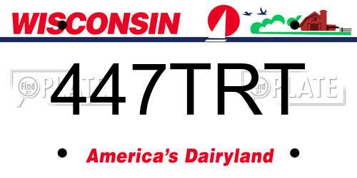 447TRT Wisconsin License Plate