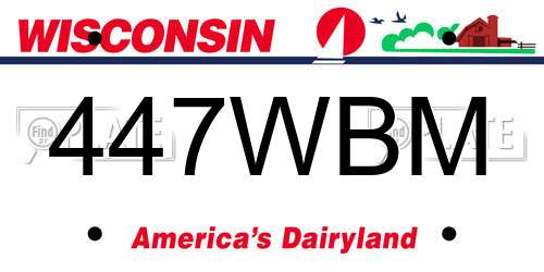 447WBM Wisconsin License Plate