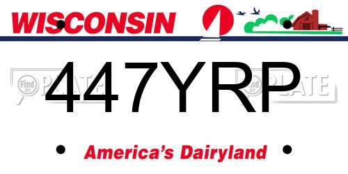447YRP Wisconsin License Plate
