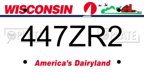 447ZR2 Wisconsin License Plate