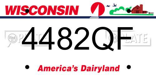 4482QF Wisconsin License Plate