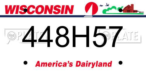 448H57 Wisconsin License Plate