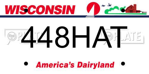 448HAT Wisconsin License Plate