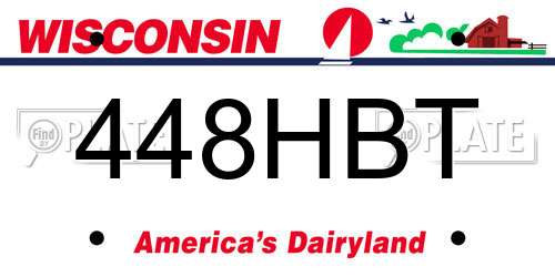 448HBT Wisconsin License Plate