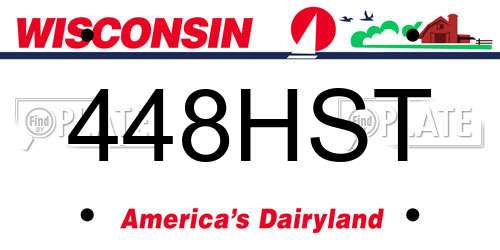 448HST Wisconsin License Plate
