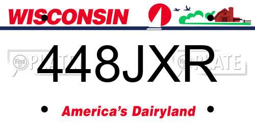 448JXR Wisconsin License Plate