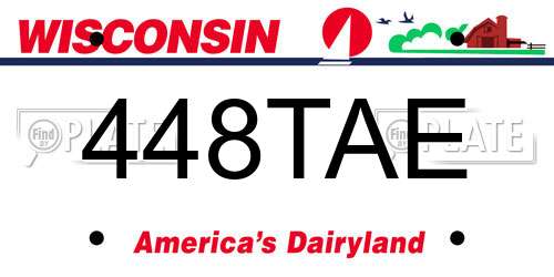 448TAE Wisconsin License Plate