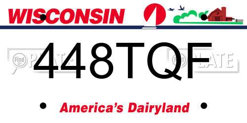 448TQF Wisconsin License Plate