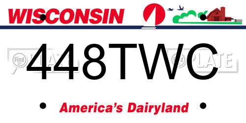 448TWC Wisconsin License Plate