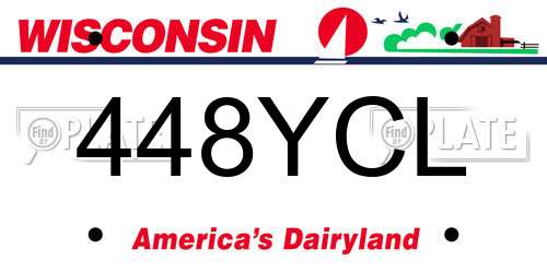 448YCL Wisconsin License Plate
