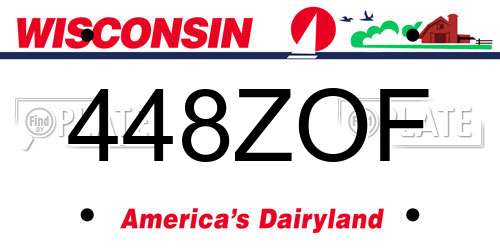 448ZOF Wisconsin License Plate