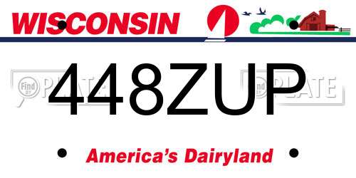 448ZUP Wisconsin License Plate