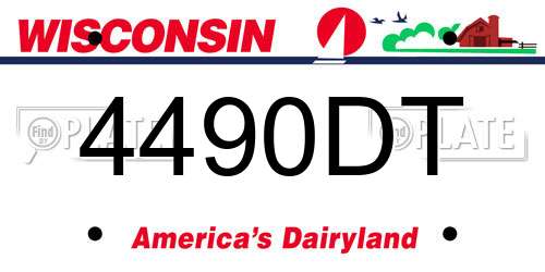 4490DT Wisconsin License Plate