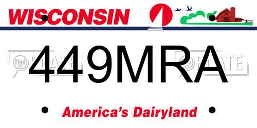 449MRA Wisconsin License Plate
