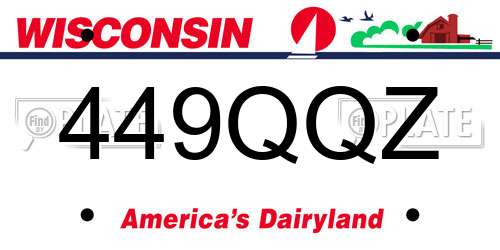 449QQZ Wisconsin License Plate
