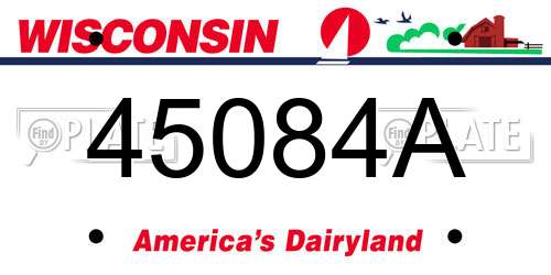 45084A Wisconsin License Plate