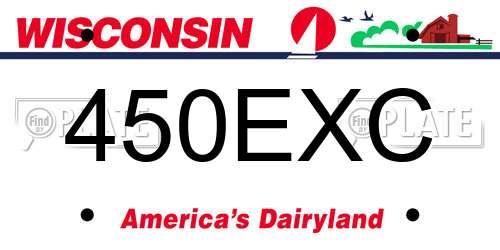 450EXC Wisconsin License Plate