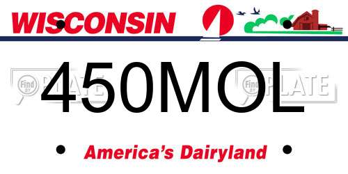 450MOL Wisconsin License Plate