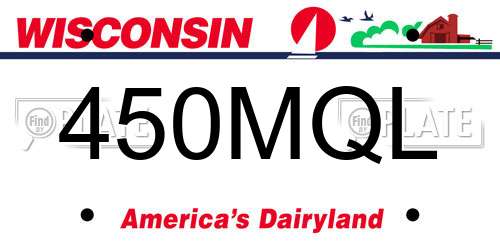 450MQL Wisconsin License Plate